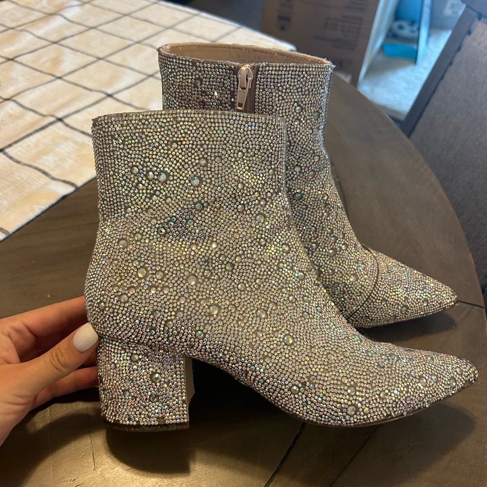Betsey Johnson Kyla Rhinestone Boots/Booties